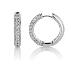 David-Andersen Gulløredobber-Øreringer, Diamanter 2,00 Ct