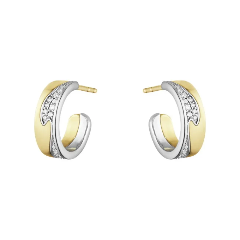 Georg Jensen Gulløredobber-Øreringer, Fusion (Sma)