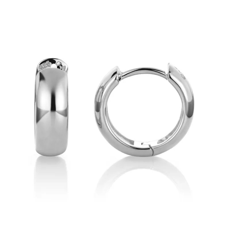 David-Andersen Sølvøredobber-Øreringer, Halvrund O14,5Mm