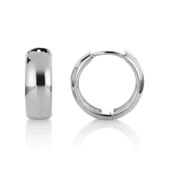David-Andersen Sølvøredobber-Øreringer, Halvrund O18Mm