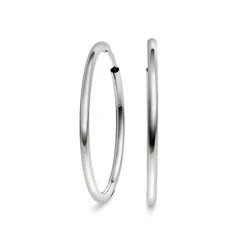 David-Andersen Gulløredobber-Øreringer, Hvitt Gull O30 Mm