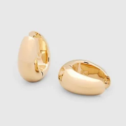 Tom Wood Sølvøredobber-Øreringer, Ice Hoops Large Gold