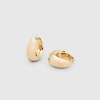 Tom Wood Sølvøredobber-Øreringer, Ice Hoops Small Gold