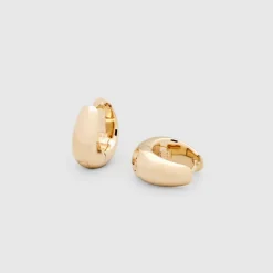 Tom Wood Sølvøredobber-Øreringer, Ice Hoops Small Gold