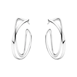 Georg Jensen Sølvøredobber-Øreringer, Infinity
