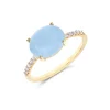 Nanis Diamantringer-Ring, Azure Akvamarin