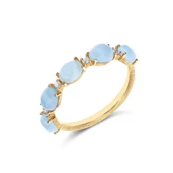 Nanis Gullringer-Ring, Azure Akvamarin