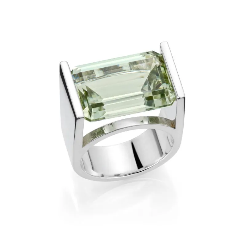 David-Andersen Sølvringer-Ring, D-A Arkiv 1970 Prasiolitt
