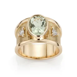 David-Andersen Gullringer-Ring, Deco Prasiolitt