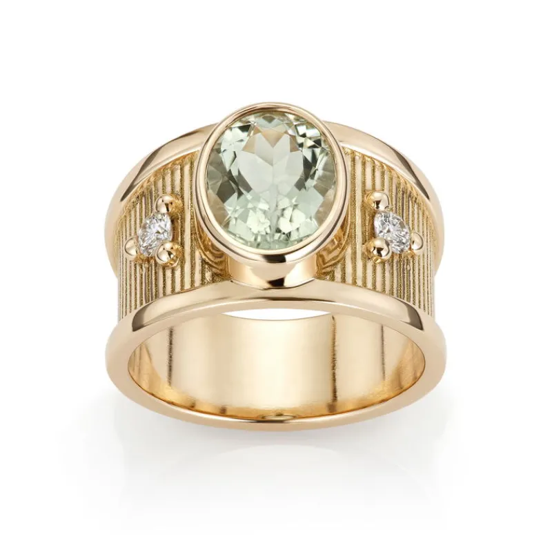 David-Andersen Gullringer-Ring, Deco Prasiolitt