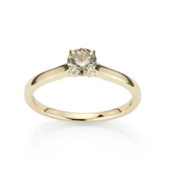 David-Andersen Diamantringer-Ring, Enstens Brilliantslipt Fancy Brown Diamant 0,50 Ct