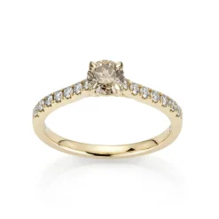 David-Andersen Diamantringer-Ring, Enstens Brilliantslipt Fancy Brown Diamant (0,74 Ct)