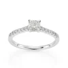 David-Andersen Diamantringer-Ring, Enstens Cushionslip Med Diamanter (0,69 Ct)