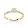 David-Andersen Diamantringer-Ring, Enstens Cushionslipt Med Diamanter (0,47 Ct)