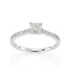 David-Andersen Diamantringer-Ring, Enstens Cushionslipt Med Diamanter (0,47 Ct)