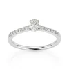 David-Andersen Diamantringer-Ring, Enstens Ovalslipt Med Diamanter (0,47 Ct)