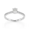 David-Andersen Diamantringer-Ring, Enstens Ovalslipt Med Diamanter (0,74 Ct)
