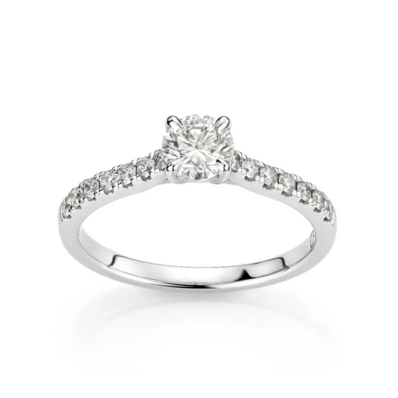 David-Andersen Diamantringer-Ring, Enstens Rund Brilliantslipt Med Diamanter (0,74 Ct )
