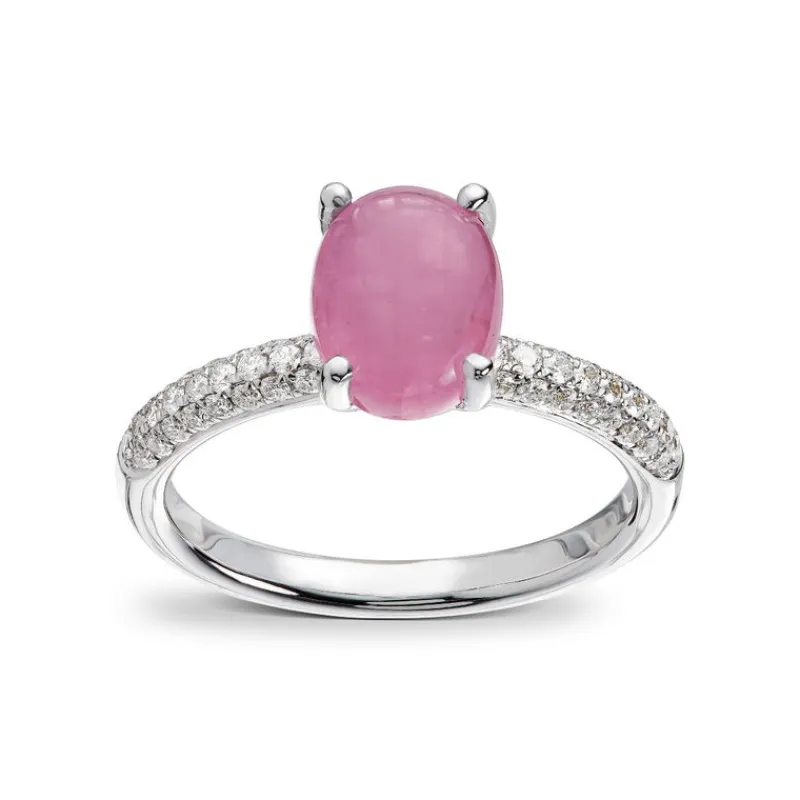 David-Andersen Diamantringer-Ring, Gronlandsrubin 3,18Ct