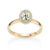 David-Andersen Gullringer-Ring, Gronn Ametyst Og Diamanter