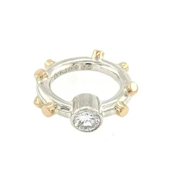Rikke Harsheim Sølvringer-Ring, Gullknotter Og Zirconia
