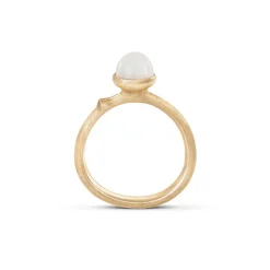 Ole Lynggaard Copenhagen Gullringer-Ring, Lotus Tiny Hvit Manesten