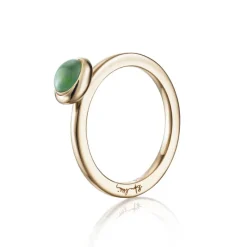 Efva Attling Gullringer-Ring, Love Bead Gronn Agat