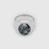 Tom Wood Ringer-Ring, Oval Larvikite