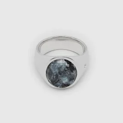 Tom Wood Ringer-Ring, Oval Larvikite