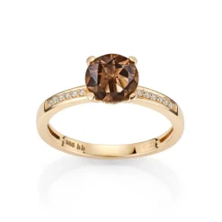David-Andersen Gullringer-Ring, Rokkvarts Og Diamanter