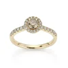 David-Andersen Diamantringer-Ring, Rosett Brilliantslipt Fancy Brown Diamant (0,84 Ct)