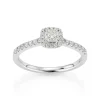 David-Andersen Diamantringer-Ring, Rosett Cushionslipt Med Diamanter (0,55 Ct)
