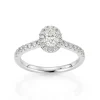 David-Andersen Diamantringer-Ring, Rosett Ovalslipt Med Diamanter (0, 85 Ct)
