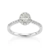 David-Andersen Diamantringer-Ring, Rosett Ovalslipt Med Diamanter (0, 58 Ct)