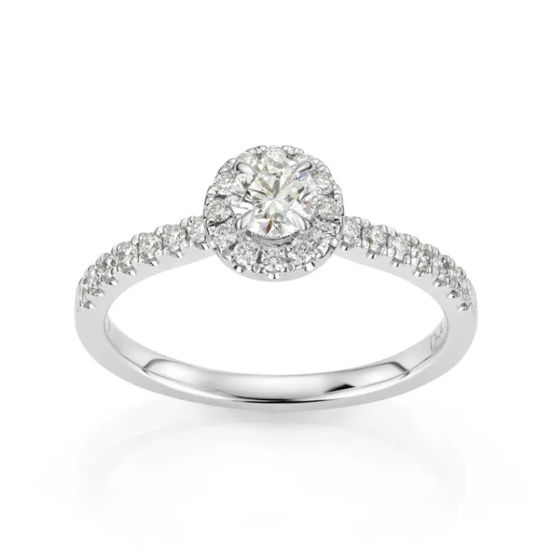 David-Andersen Diamantringer-Ring, Rosett Rund Brilliant Med Diamanter (0,57 Ct)