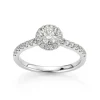 David-Andersen Diamantringer-Ring, Rosett Rund Brilliant Med Diamanter (0,83 Ct)