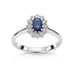 David-Andersen Diamantringer-Ring, Rosett Safir