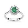 David-Andersen Diamantringer-Ring, Rosett Smaragd