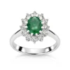 David-Andersen Diamantringer-Ring, Rosett Smaragd