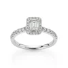 David-Andersen Diamantringer-Ring, Rosett Smaragdslipt Med Diamanter (1,07 Ct)
