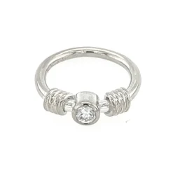 Rikke Harsheim Sølvringer-Ring, Rund Zirconia