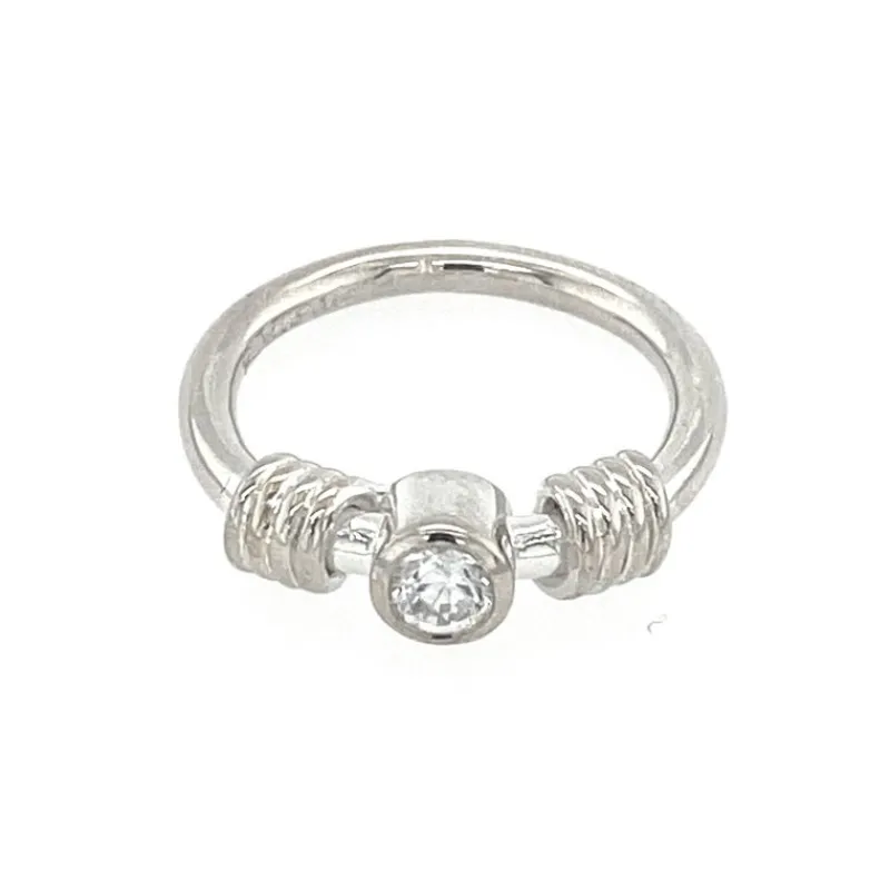 Rikke Harsheim Sølvringer-Ring, Rund Zirconia