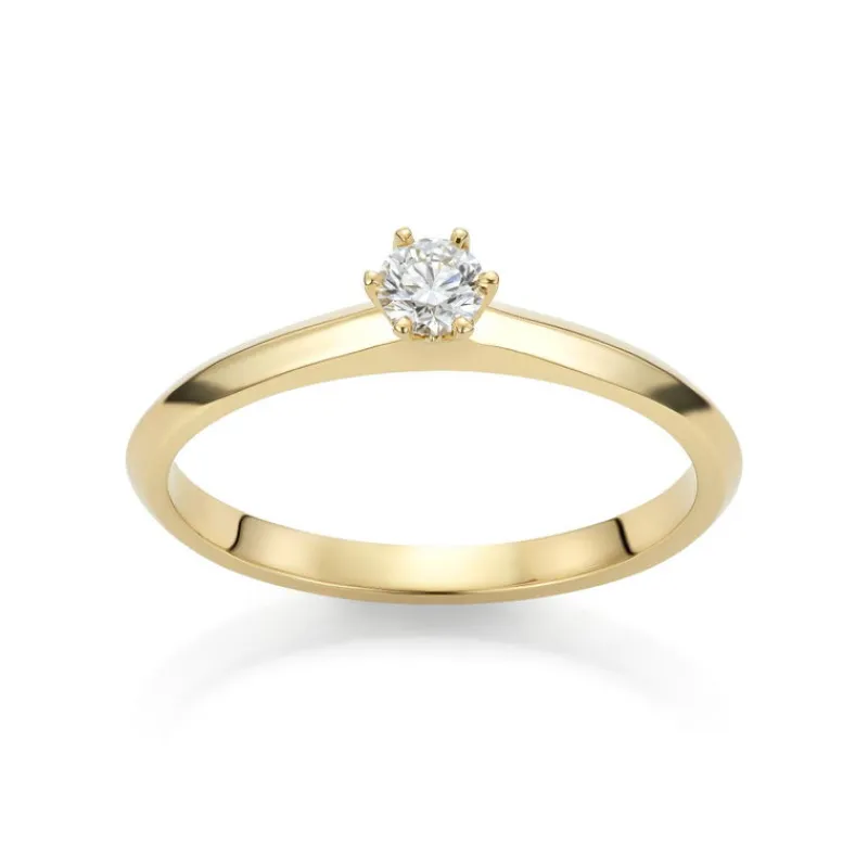 David-Andersen Diamantringer-Ring, Solitaer 0,15Ct