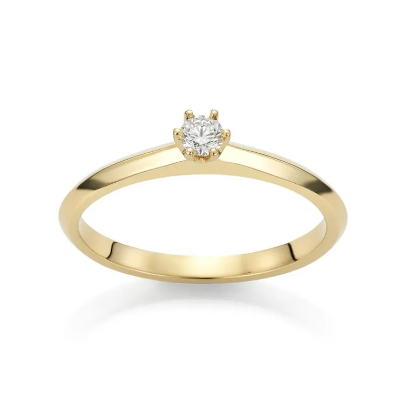 David-Andersen Diamantringer-Ring, Solitaer 0,10Ct