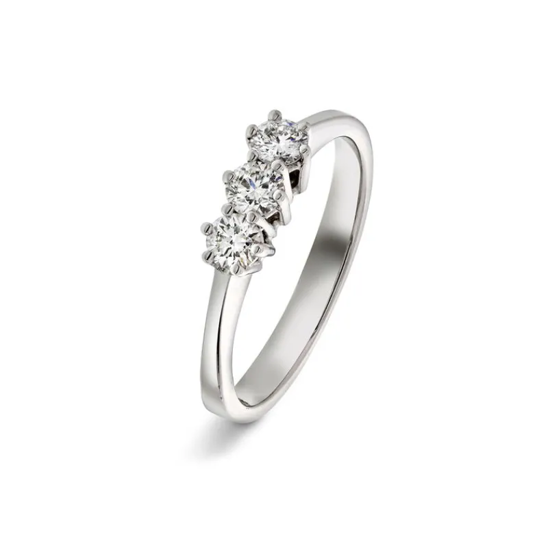 David-Andersen Diamantringer-Ring, 3-Stens (0,45 Ct)