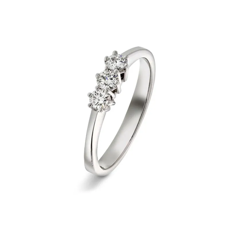 David-Andersen Diamantringer-Ring, 3-Stens (0,30 Ct)