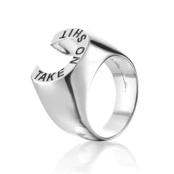 Efva Attling Sølvringer-Ring, Take No Shit