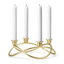 Georg Jensen Home Lysestaker-Season Adventsstake Forgylt